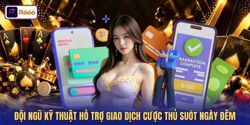 Đội ngũ kỹ thuật hỗ trợ giao dịch cược thủ suốt ngày đêm